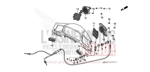 TABLEAU DES COMPTEURS (GL1500SEM/SEN) GL1500SEM de 1991